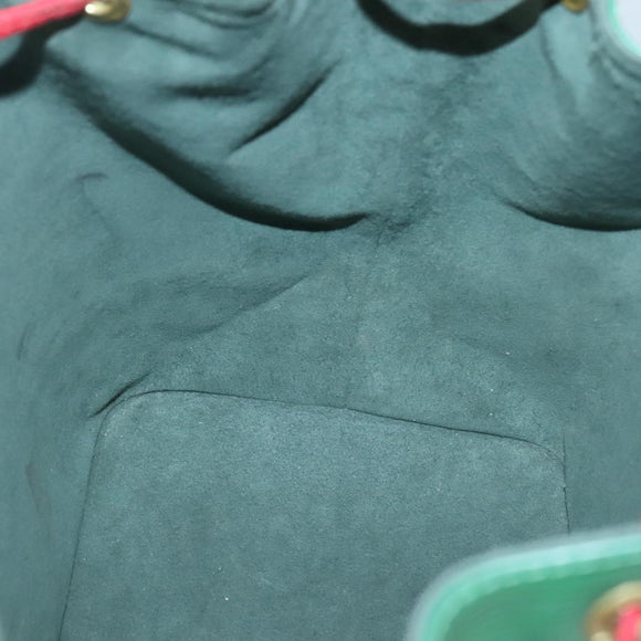 LOUIS VUITTON Epi Petit Noe Shoulder Bag Bicolor Green Red M44147 LV Auth 142256