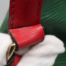 LOUIS VUITTON Epi Petit Noe Shoulder Bag Bicolor Green Red M44147 LV Auth 142256-12