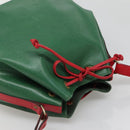 LOUIS VUITTON Epi Petit Noe Shoulder Bag Bicolor Green Red M44147 LV Auth 142256-6