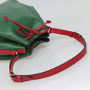LOUIS VUITTON Epi Petit Noe Shoulder Bag Bicolor Green Red M44147 LV Auth 142256-7