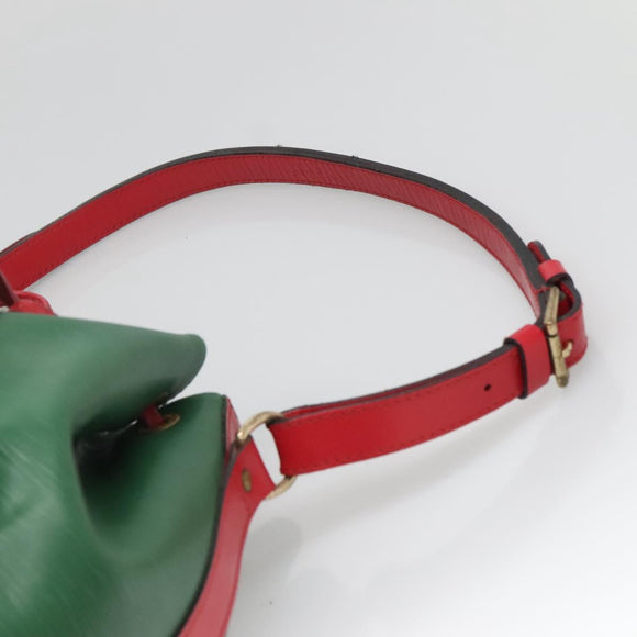 LOUIS VUITTON Epi Petit Noe Shoulder Bag Bicolor Green Red M44147 LV Auth 142256