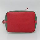 LOUIS VUITTON Epi Petit Noe Shoulder Bag Bicolor Green Red M44147 LV Auth 142256-5