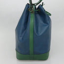 LOUIS VUITTON Epi Noe Shoulder Bag Bicolor Green Blue M44044 LV Auth 142257-4