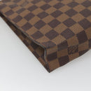 LOUIS VUITTON Damier Ebene Poche Toilette 26 Pouch N47543 LV Auth 142258-16