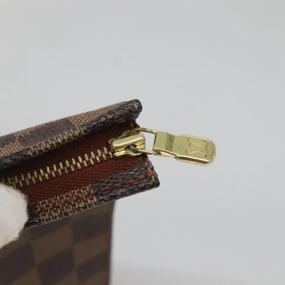 LOUIS VUITTON Damier Ebene Poche Toilette 26 Pouch N47543 LV Auth 142258