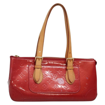 LOUIS VUITTON Vernis Rosewood Avenue Hand Bag Pomme D'amour M93507 Auth 142264