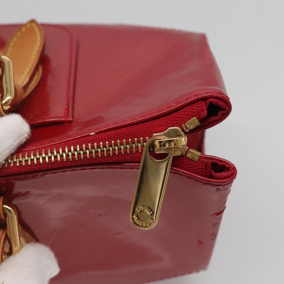 LOUIS VUITTON Vernis Rosewood Avenue Hand Bag Pomme D'amour M93507 Auth 142264