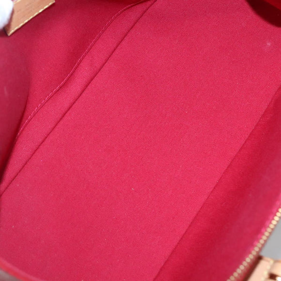 LOUIS VUITTON Vernis Rosewood Avenue Hand Bag Pomme D'amour M93507 Auth 142264