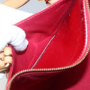 LOUIS VUITTON Vernis Rosewood Avenue Hand Bag Pomme D'amour M93507 Auth 142264-22