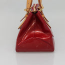 LOUIS VUITTON Vernis Rosewood Avenue Hand Bag Pomme D'amour M93507 Auth 142264-3