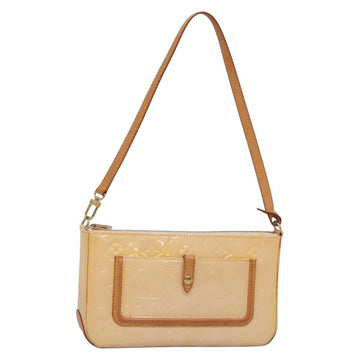 LOUIS VUITTON Vernis Mallory Square Accessory Pouch Pink M91292 LV Auth 142265