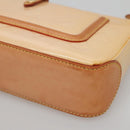 LOUIS VUITTON Vernis Mallory Square Accessory Pouch Pink M91292 LV Auth 142265-8