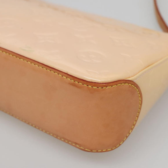 LOUIS VUITTON Vernis Mallory Square Accessory Pouch Pink M91292 LV Auth 142265