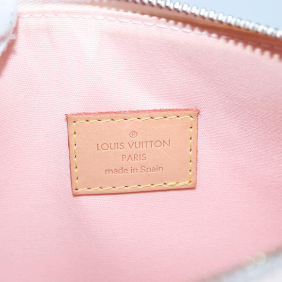 LOUIS VUITTON Vernis Mallory Square Accessory Pouch Pink M91292 LV Auth 142265