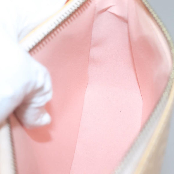 LOUIS VUITTON Vernis Mallory Square Accessory Pouch Pink M91292 LV Auth 142265