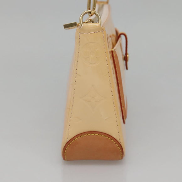 LOUIS VUITTON Vernis Mallory Square Accessory Pouch Pink M91292 LV Auth 142265