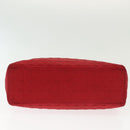 Christian Dior Canage Lady Dior Hand Bag Nylon Red Gold Auth 142266-6