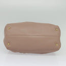 Salvatore Ferragamo Gancini Hand Bag Leather 2way Purple Gold Auth 142267-11