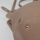 Salvatore Ferragamo Gancini Hand Bag Leather 2way Purple Gold Auth 142267-12