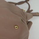 Salvatore Ferragamo Gancini Hand Bag Leather 2way Purple Gold Auth 142267-13