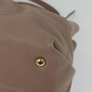 Salvatore Ferragamo Gancini Hand Bag Leather 2way Purple Gold Auth 142267-15