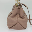 Salvatore Ferragamo Gancini Hand Bag Leather 2way Purple Gold Auth 142267-4