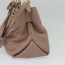 Salvatore Ferragamo Gancini Hand Bag Leather 2way Purple Gold Auth 142267-5