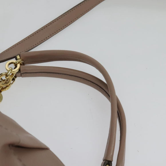 Salvatore Ferragamo Gancini Hand Bag Leather 2way Purple Gold Auth 142267