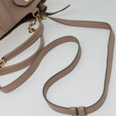 Salvatore Ferragamo Gancini Hand Bag Leather 2way Purple Gold Auth 142267-9