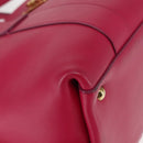 Salvatore Ferragamo Gancini Hand Bag Leather Pink Gold Auth 142269-8