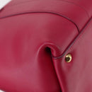 Salvatore Ferragamo Gancini Hand Bag Leather Pink Gold Auth 142269-16