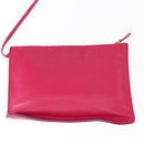 Salvatore Ferragamo Gancini Hand Bag Leather Pink Gold Auth 142269-23