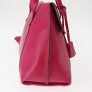 Salvatore Ferragamo Gancini Hand Bag Leather Pink Gold Auth 142269-4