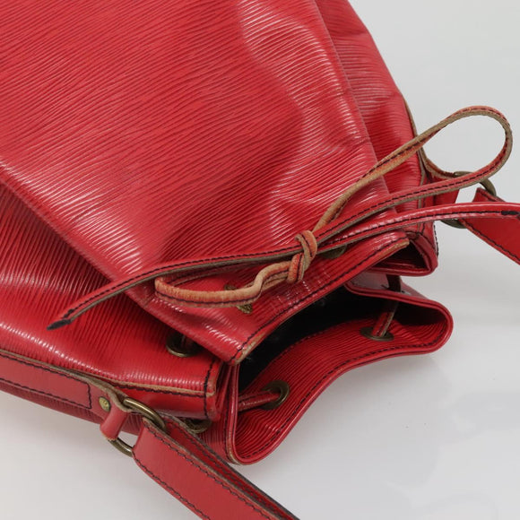 LOUIS VUITTON Epi Petit Noe Shoulder Bag Red M44107 LV Auth 142271
