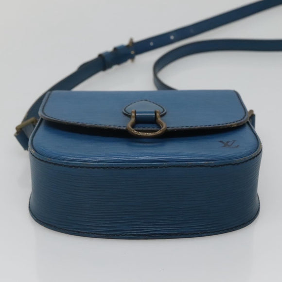 LOUIS VUITTON Epi Saint Cloud PM Shoulder Bag Blue M52195 LV Auth 142273