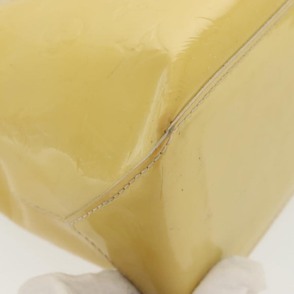 LOUIS VUITTON Monogram Vernis Wilshire PM Hand Bag Broncorail M91452 Auth 142274