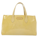 LOUIS VUITTON Monogram Vernis Wilshire PM Hand Bag Broncorail M91452 Auth 142274-13