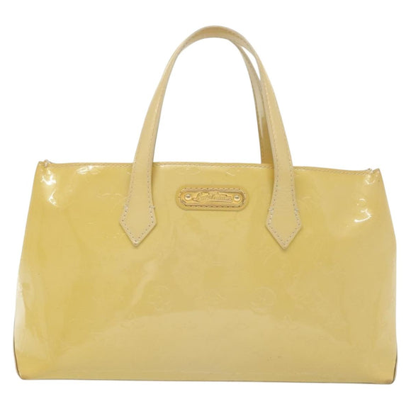 LOUIS VUITTON Monogram Vernis Wilshire PM Hand Bag Broncorail M91452 Auth 142274