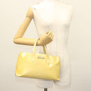 LOUIS VUITTON Monogram Vernis Wilshire PM Hand Bag Broncorail M91452 Auth 142274-23