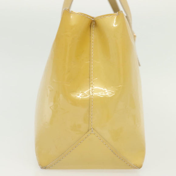 LOUIS VUITTON Monogram Vernis Wilshire PM Hand Bag Broncorail M91452 Auth 142274