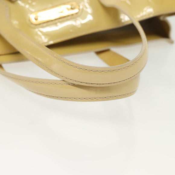 LOUIS VUITTON Monogram Vernis Wilshire PM Hand Bag Broncorail M91452 Auth 142274