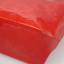 LOUIS VUITTON Monogram Vernis Reade MM Hand Bag Red Rouge M91086 LV Auth 142275-8