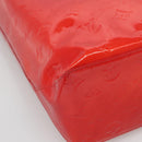 LOUIS VUITTON Monogram Vernis Reade MM Hand Bag Red Rouge M91086 LV Auth 142275-17