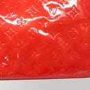 LOUIS VUITTON Monogram Vernis Reade MM Hand Bag Red Rouge M91086 LV Auth 142275-9