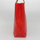 LOUIS VUITTON Monogram Vernis Reade MM Hand Bag Red Rouge M91086 LV Auth 142275-3