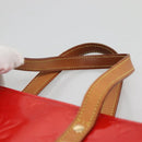 LOUIS VUITTON Monogram Vernis Reade MM Hand Bag Red Rouge M91086 LV Auth 142275-14