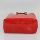 LOUIS VUITTON Monogram Vernis Reade MM Hand Bag Red Rouge M91086 LV Auth 142275-5