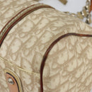 Christian Dior Trotter Canvas Romantic Shoulder Bag PVC Beige Silver Auth 142282-8