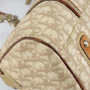 Christian Dior Trotter Canvas Romantic Shoulder Bag PVC Beige Silver Auth 142282-17