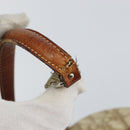 Christian Dior Trotter Canvas Romantic Shoulder Bag PVC Beige Silver Auth 142282-9